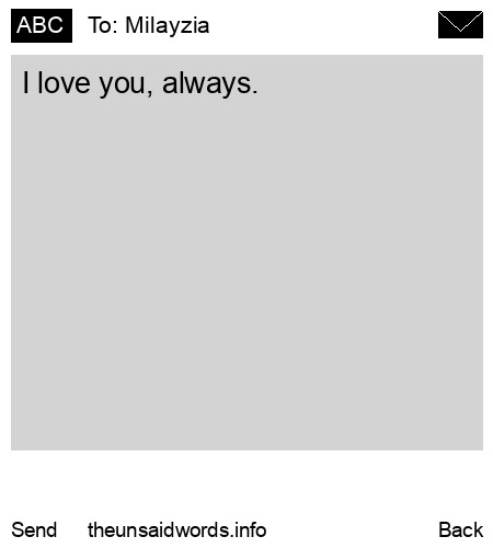 unsent message to Milayzia