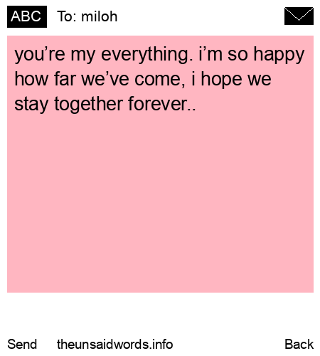 unsent message to miloh