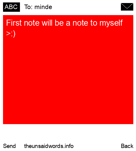 unsent message to minde