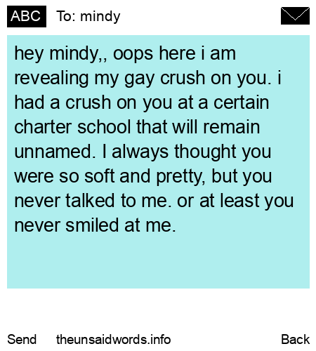 unsent message to mindy