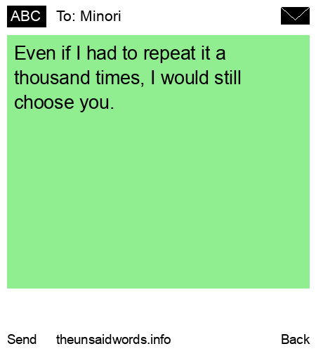 unsent message to Minori