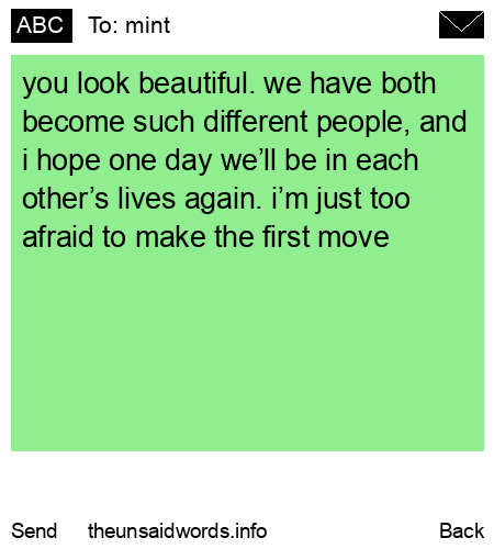 unsent message to mint