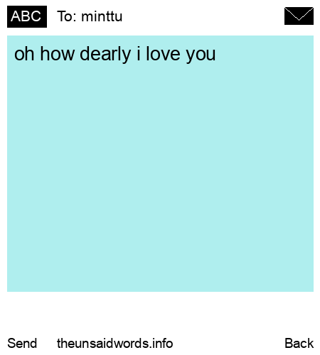 unsent message to minttu