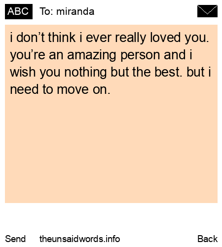 unsent message to miranda