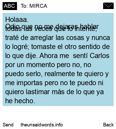 unsent message to MIRCA
