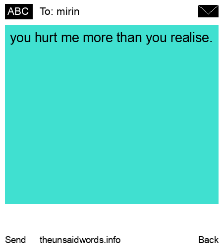 unsent message to mirin