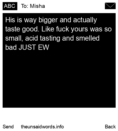 unsent message to Misha