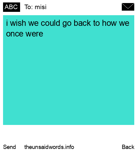 unsent message to misi