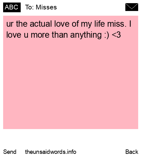 unsent message to Misses