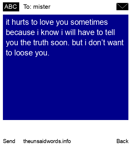 unsent message to mister