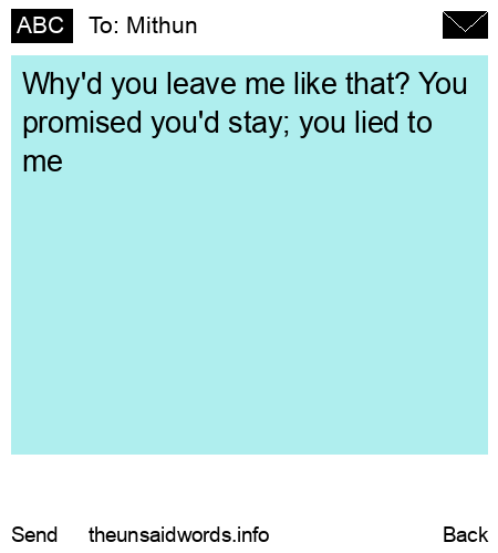 unsent message to Mithun
