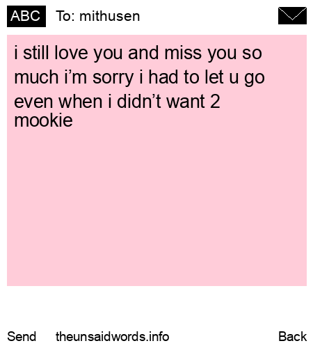unsent message to mithusen