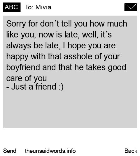 unsent message to Mivia