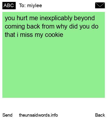 unsent message to miylee