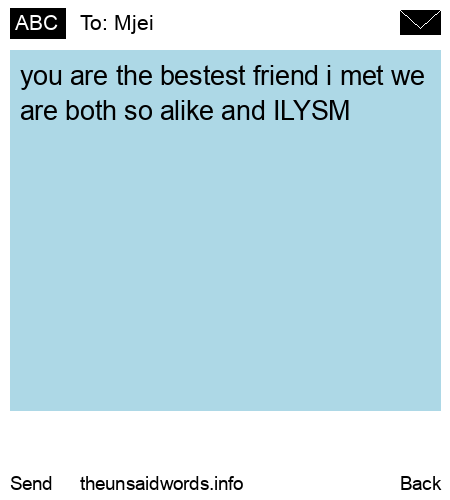 unsent message to Mjei