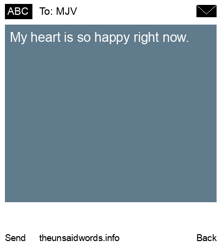 unsent message to MJV