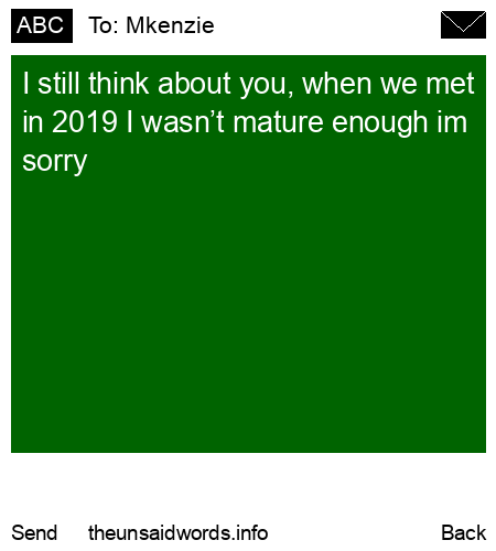 unsent message to Mkenzie
