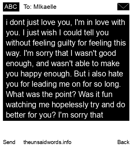 unsent message to Mlkaelle