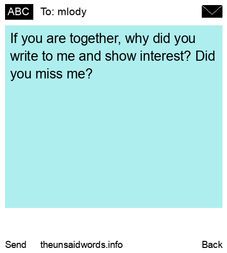 unsent message to mlody