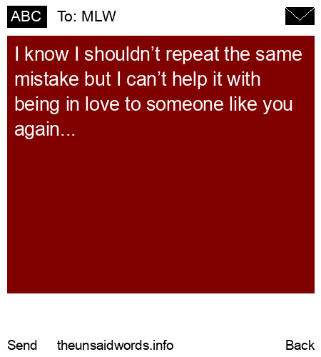 unsent message to MLW