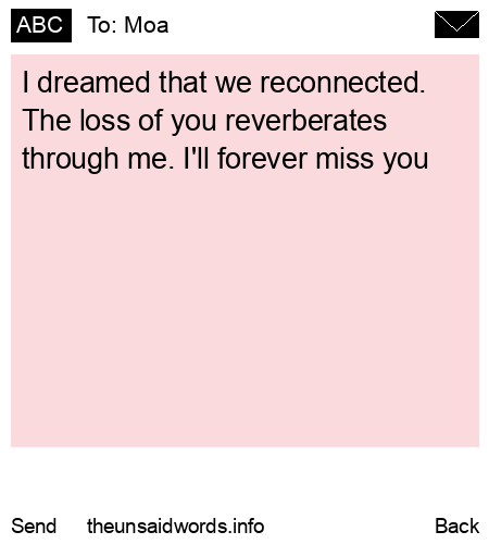 unsent message to Moa