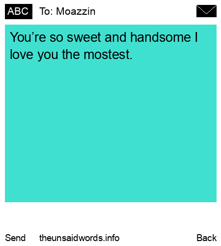 unsent message to Moazzin 