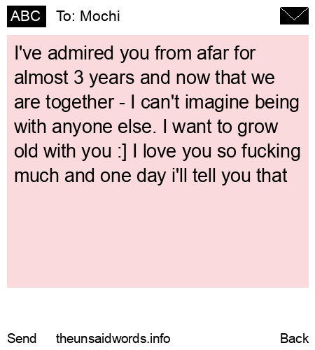 unsent message to Mochi