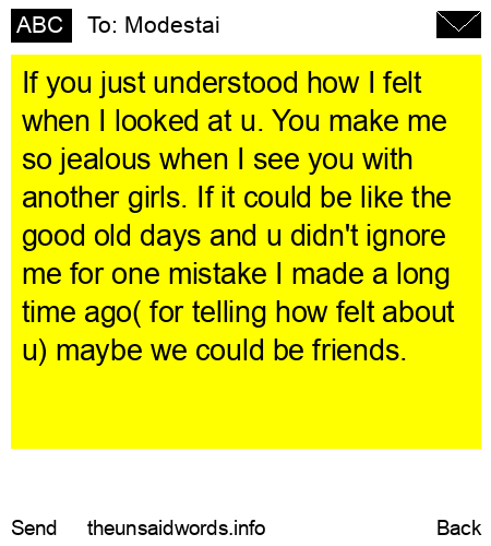 unsent message to Modestai
