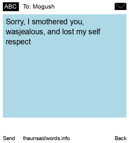 unsent message to Mogush