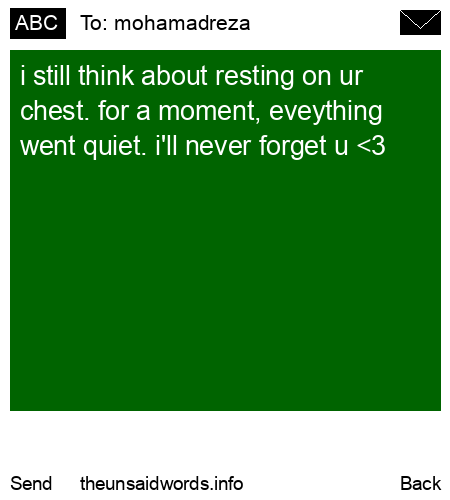 unsent message to mohamadreza 