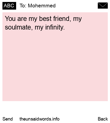 unsent message to Mohemmed