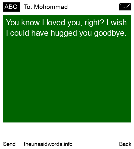 unsent message to Mohommad