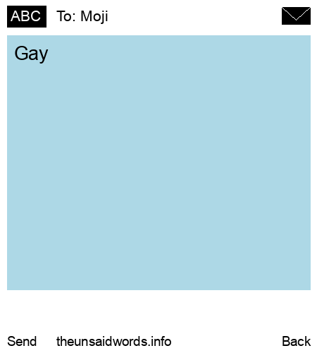 unsent message to Moji