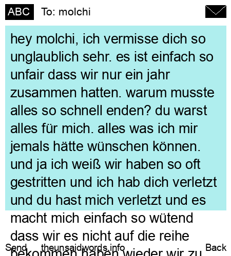 unsent message to molchi