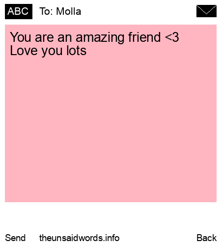 unsent message to Molla