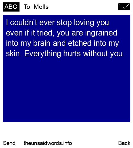 unsent message to Molls