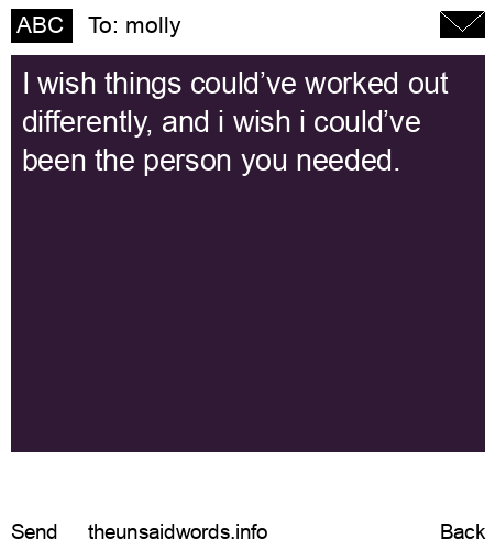 unsent message to molly