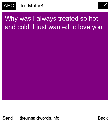 unsent message to MollyK