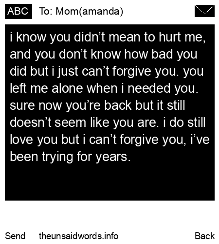 unsent message to Mom(amanda)