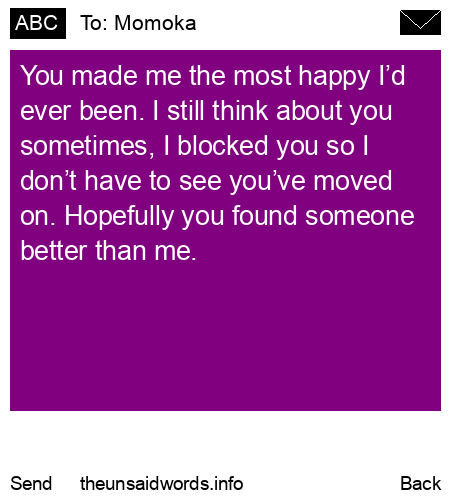 unsent message to Momoka