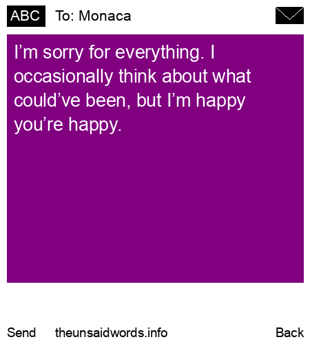 unsent message to Monaca