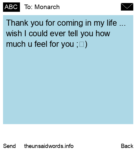 unsent message to Monarch