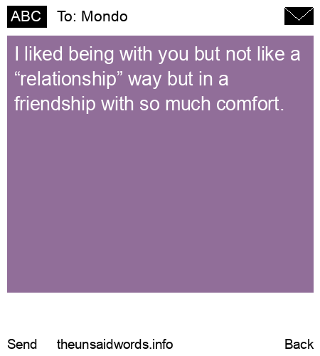 unsent message to Mondo