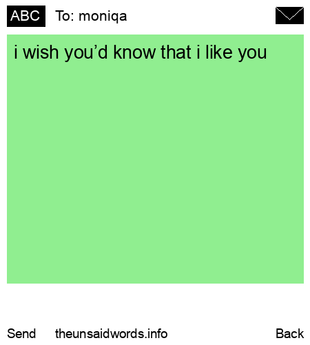 unsent message to moniqa