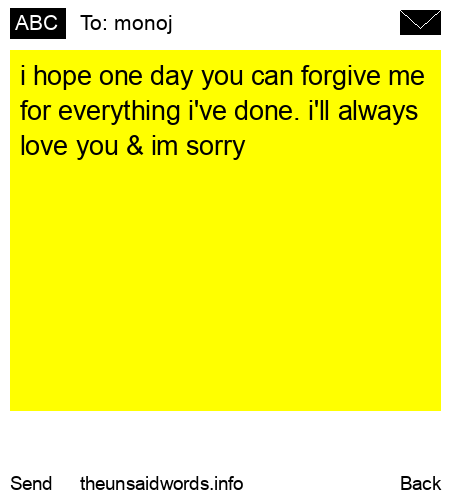 unsent message to monoj