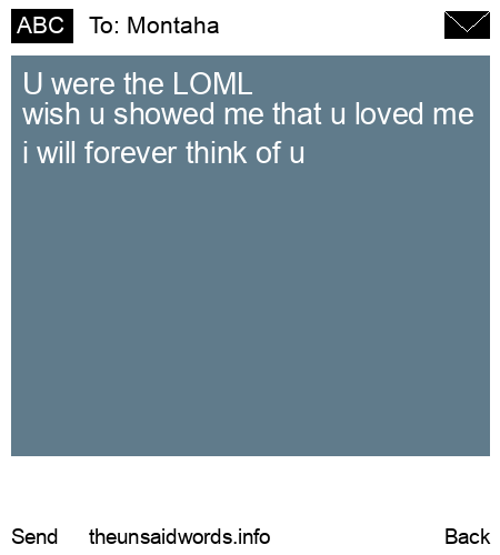 unsent message to Montaha 