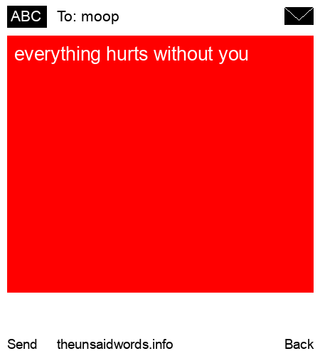 unsent message to moop