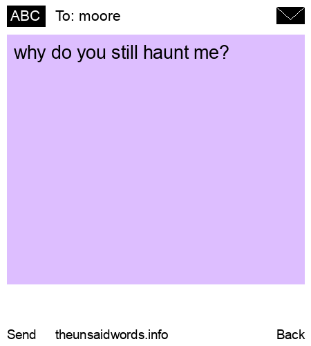 unsent message to moore
