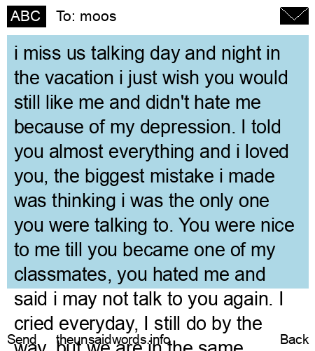 unsent message to moos