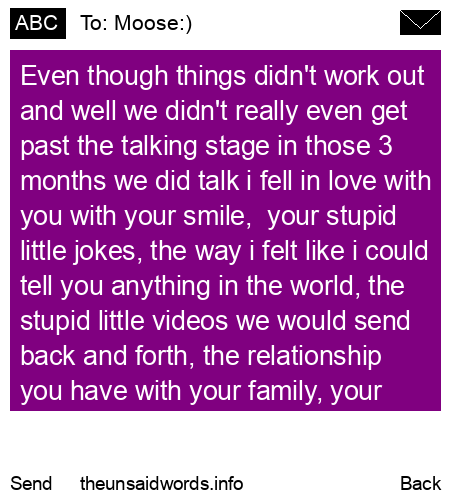 unsent message to Moose:)